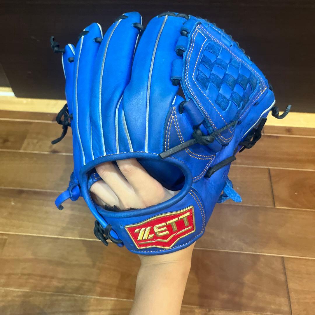 25000円ZETT源田壮亮軟式ブルーグローブ グラブ