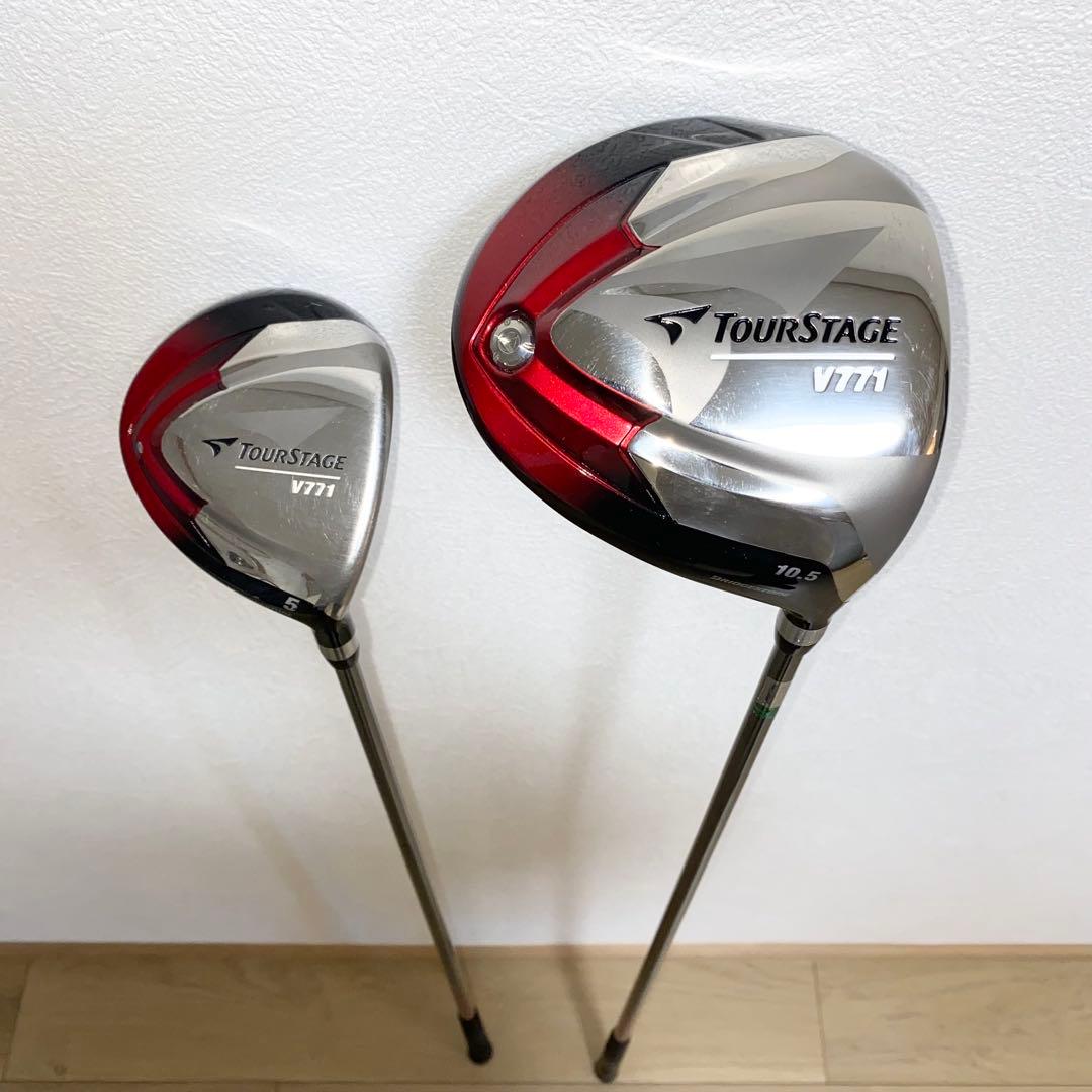 送料込☆TOURSTAGEゴルフクラブ フルセット☆メンズ初心者キャディバッグ付